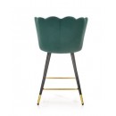 Стул барный HALMAR H106 темно-зеленый/черный/золотой